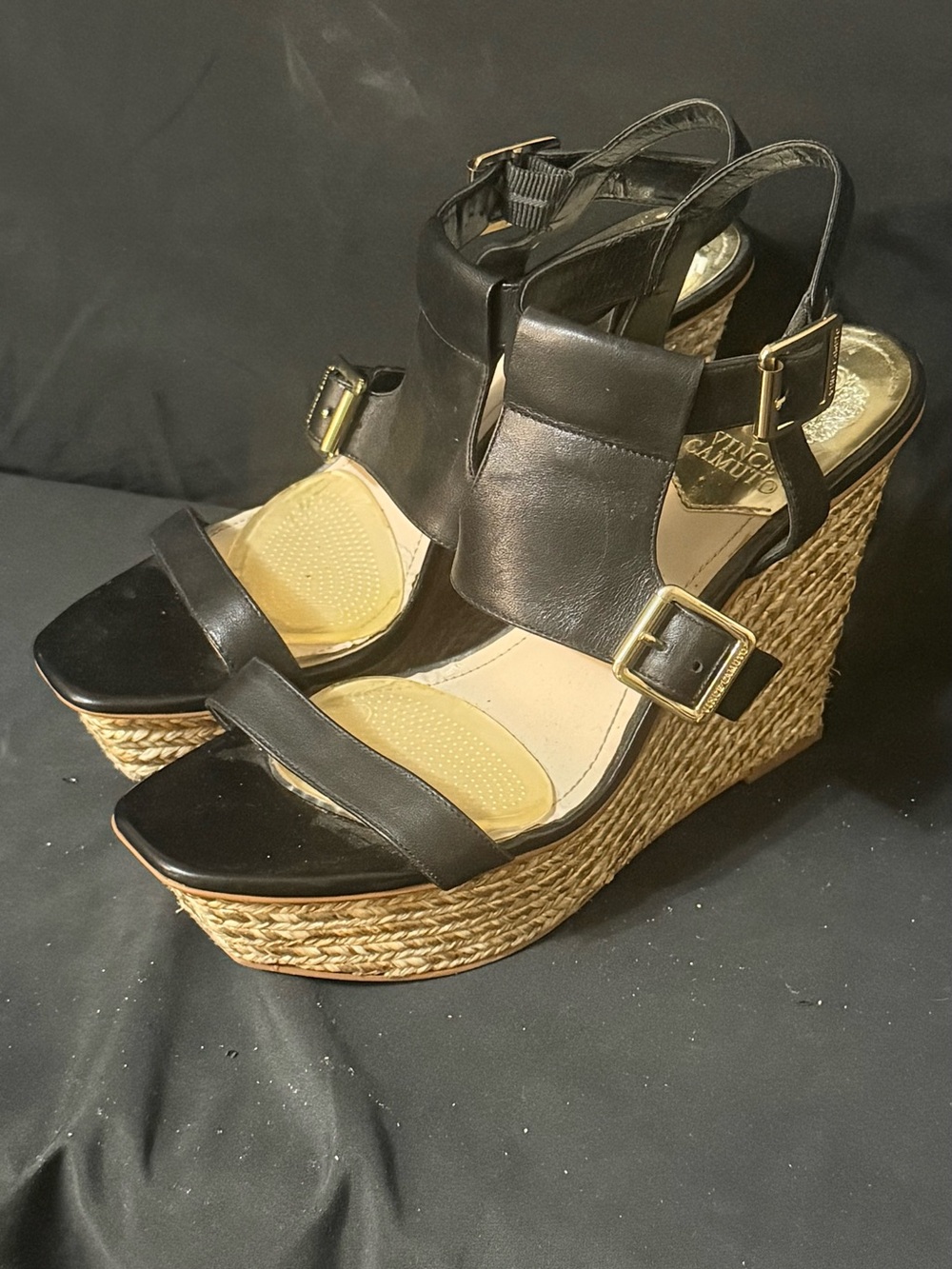Vince Camuto Black Wedges Size 9